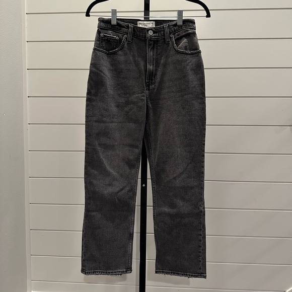 Abercrombie & Fitch Pants - A&F Curve Love The Ankle Straight Ultra High Rise Jean
